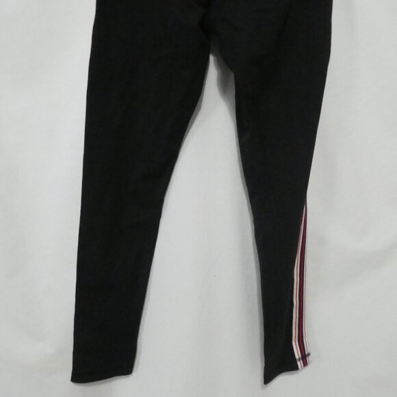 TNA | medium | Black Leggings With White, Navy and Red Stripe Side Panels - Picture 14 of 16